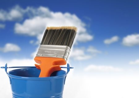 paintbrush bucket sky